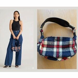 ♥️💙 Kate Spade Wool Plaid Shoulder Bag